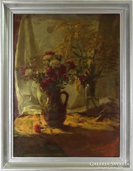 1L365 xx. Century painter: table still life with flowers