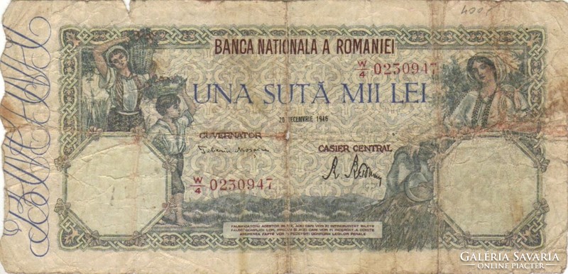 100000 Lei 1946 Romania 1.