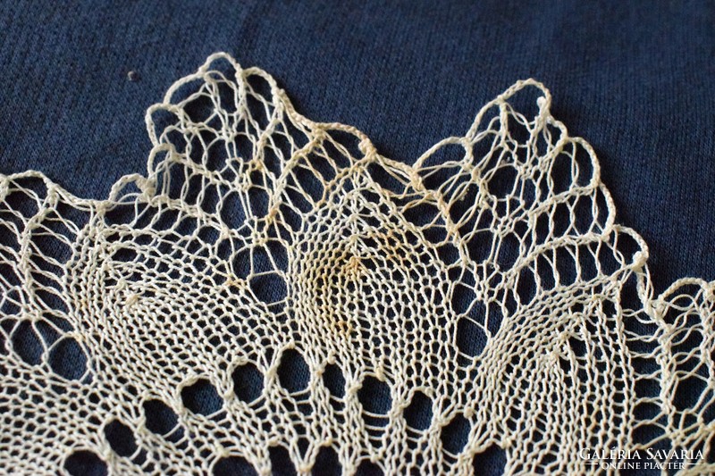 Small tablecloth, knitted lace 21 cm needlework