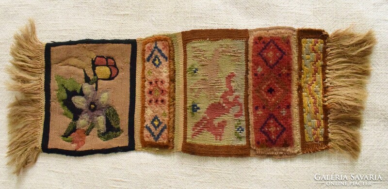 Antique sample scarf xx. Sz. Front, carpet making techniques knotted sumaks kilim kilim school work