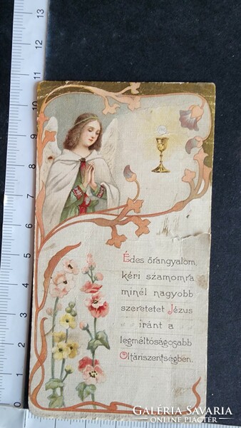 Art Nouveau holy image lithograph holy image marked 1908