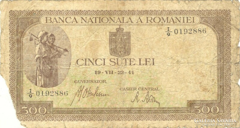 500 lei 1941 Románia 1.