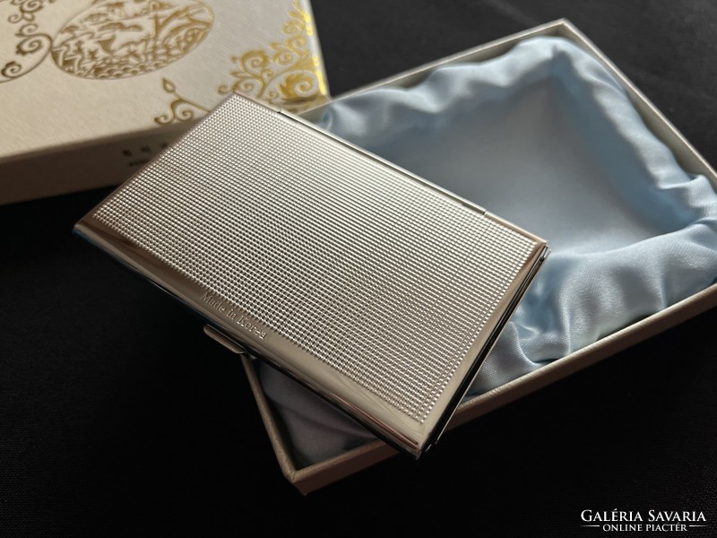 Metal business card holder with special pattern and gift box