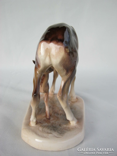 Katzhütte porcelain doe nursing her young