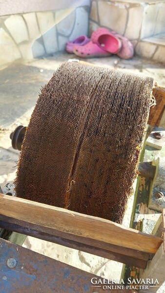 Rare antique carding machine mechanical wool comb