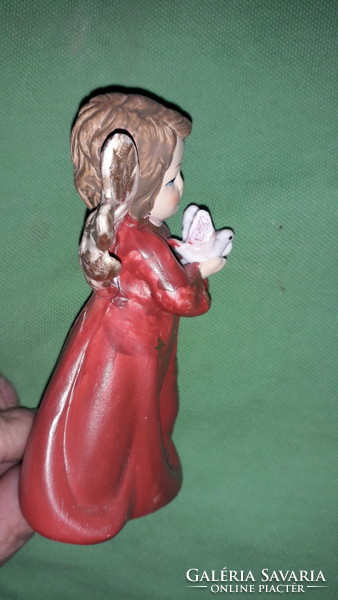 Antique ceramic figurine angel with the Holy Spirit dove 12 cm according to the pictures