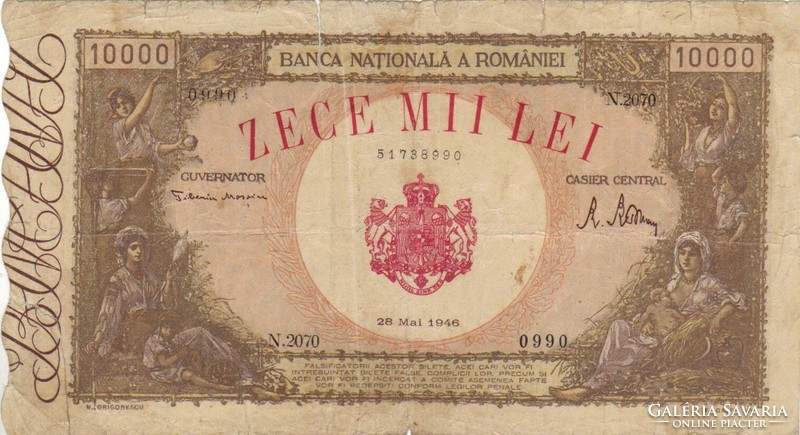 10000 lei 1946 Románia 2.