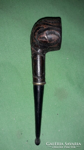 Antique straight stem wooden pipe 12 cm as shown in the pictures