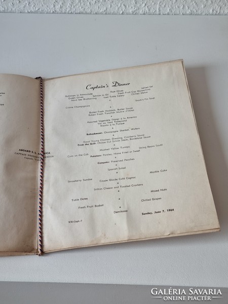 Old American luxury ship menu (1964) a curiosity!