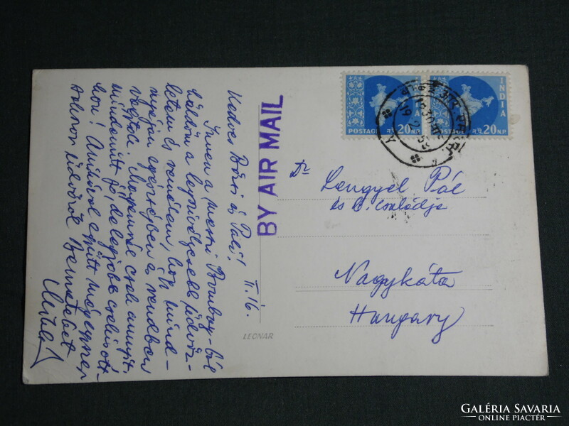 Képeslap, Postcard, India, Bombay látkép részlet,VIEW FROM MALBAR HILL, BOMBAY