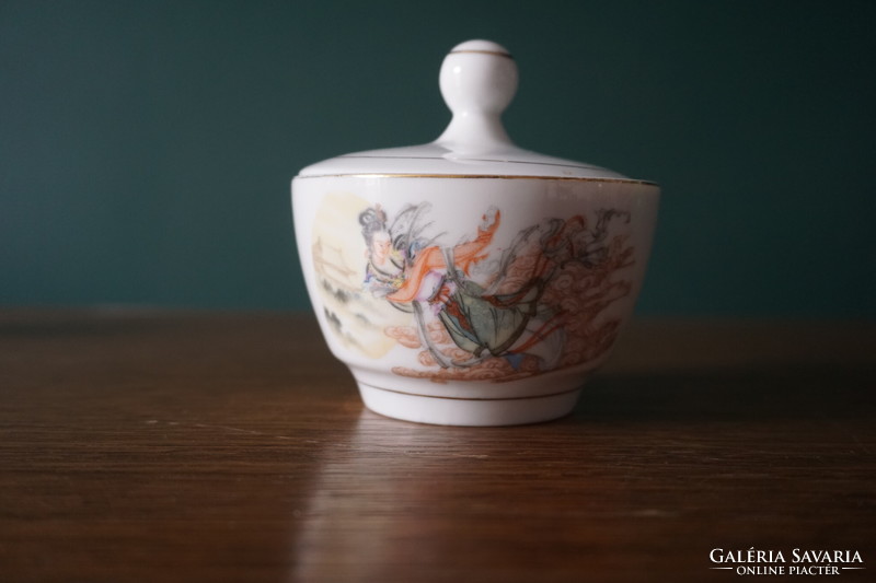 Kézzel festett kínai teáskészlet