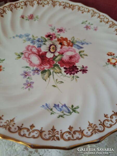 Crown Staffordshire finom csontporcelán talpas kínáló