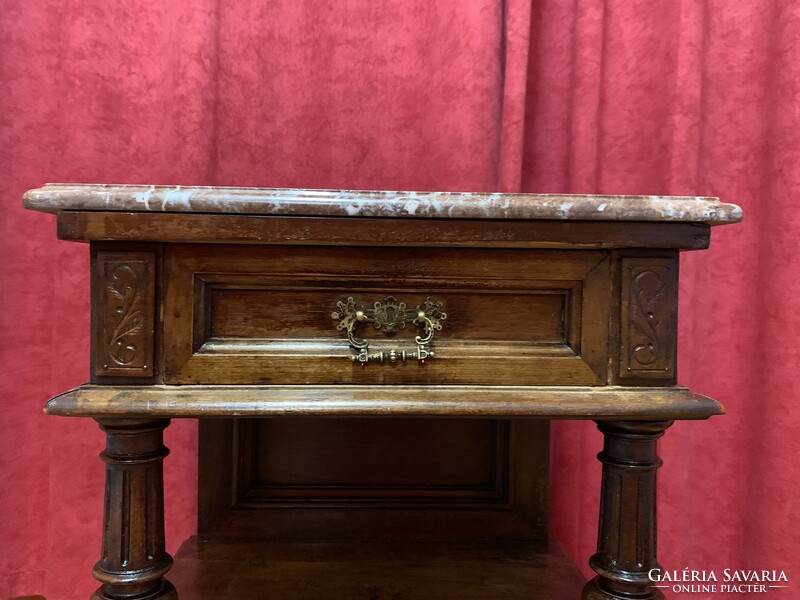 Old dressing table / small cabinet with granite top