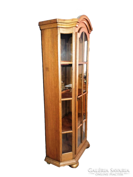 Antique oak display case