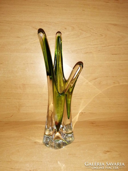 Muranoi 3 ágú üveg váza - 24 cm (2/d)