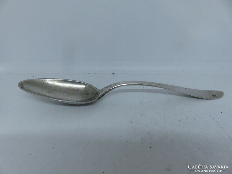 13 Latos antique silver spoon, stone nail
