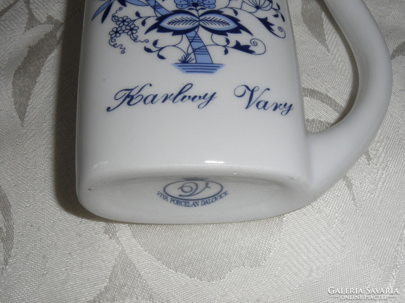 Hagymamintás Karlovy Vary porcelán gyógyvizes pohár