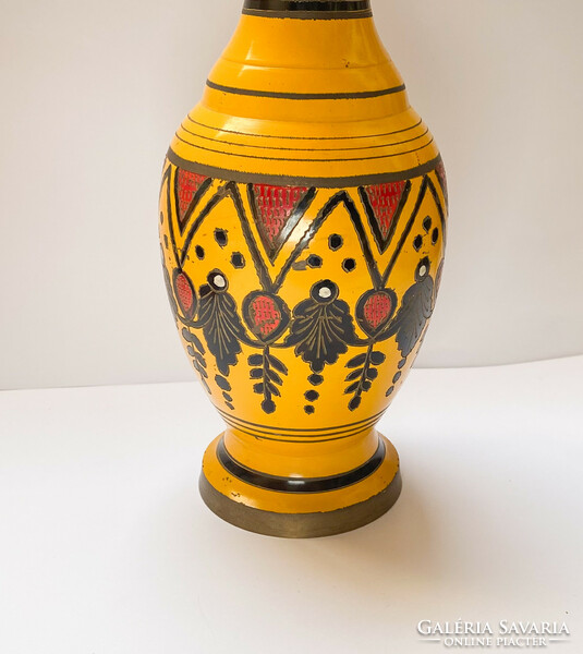 Indian handcraft copper vase.