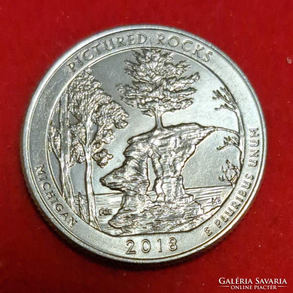 2018. Usa commemorative quarter dollar (pictured rocks) (334)