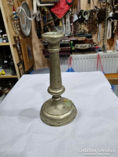 Old alpaca candle holder