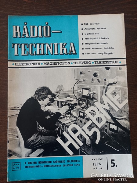 1975 Ràdió technika, the magazine of the Hungarian National Defense Association, full season