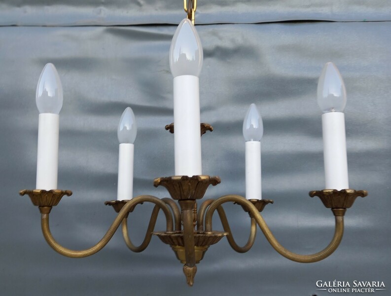 Decorative cast copper chandelier