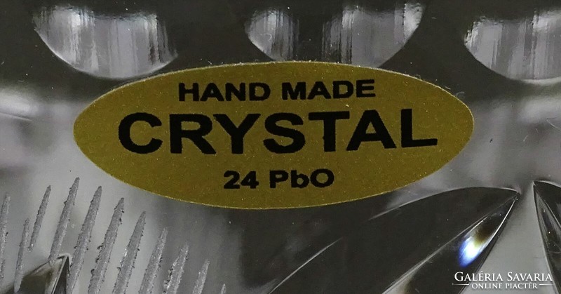 1M271 Jelzett ólom kristály váza 22.5 cm