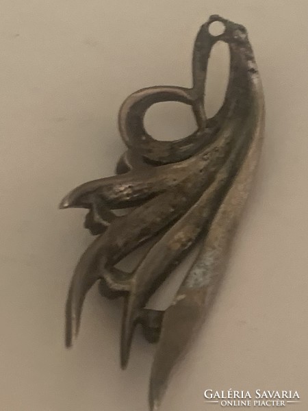 Silver pendant - mid-century 925 marcasite