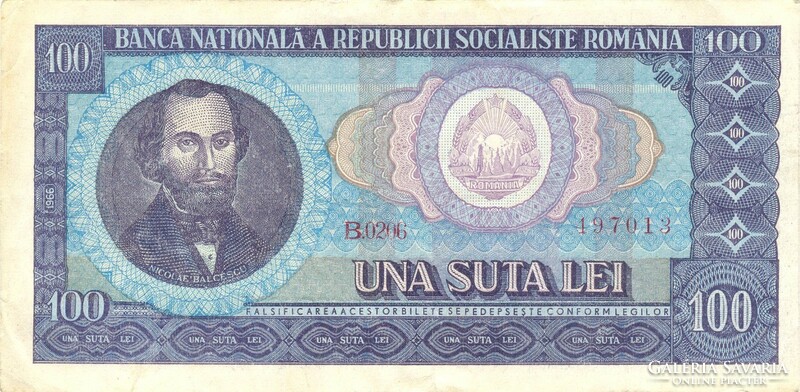 100 Lei 1966 Romania