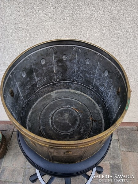 Huge art nouveau copper potted planter. Negotiable.