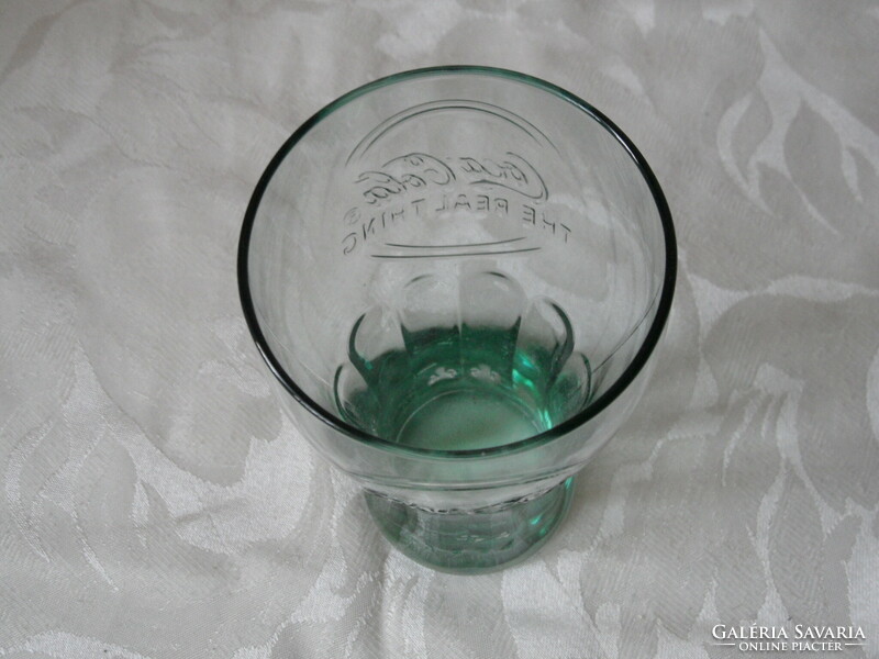 Coca cola üveg pohár ( 3 dl.-es, Zöld színű )