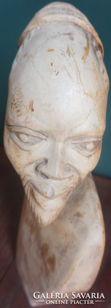 Handmade African male bust