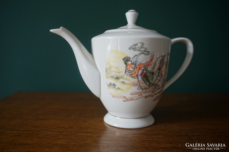 Kézzel festett kínai teáskészlet