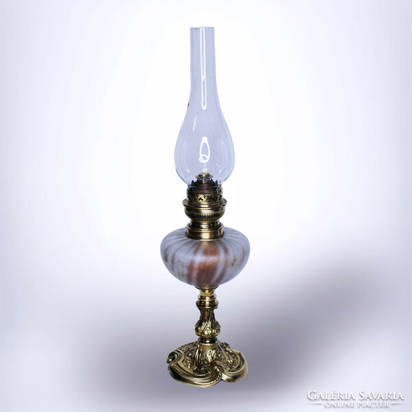 Antique table oil lamp