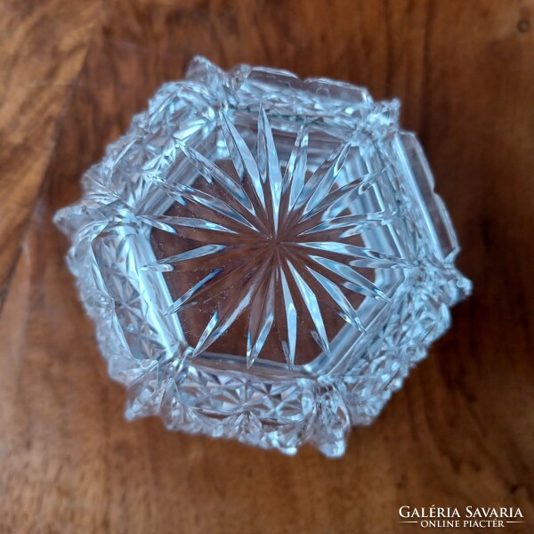 Antique lead crystal bonbonier