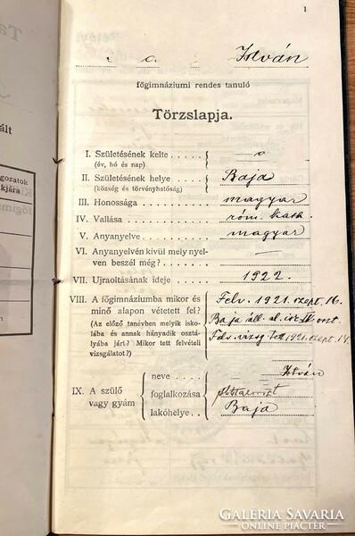 Ciszterci bajai III. Béla Főgimnázium értesítője 1921/1925,