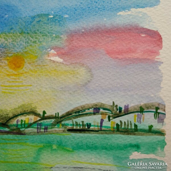 Litkey Bence: "Balaton" című gyönyörű akvarellje