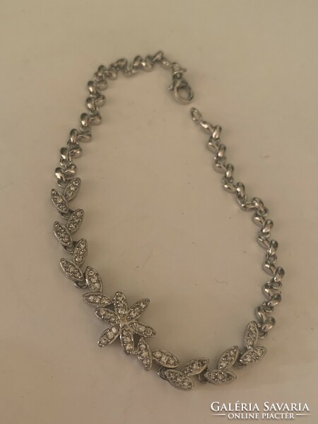 Silver bracelet with crystals - fine 925 /