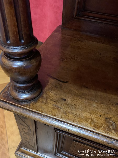 Old dressing table / small cabinet with granite top