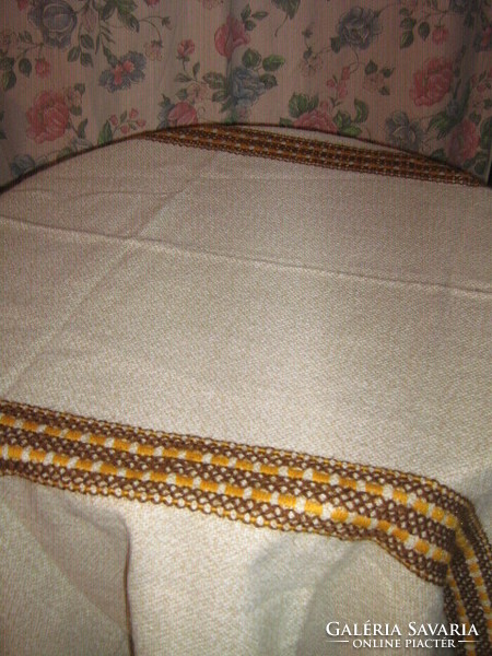 Beautiful hand embroidered woven tablecloth