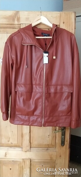 Comma women's faux leather jacket 36-38, new