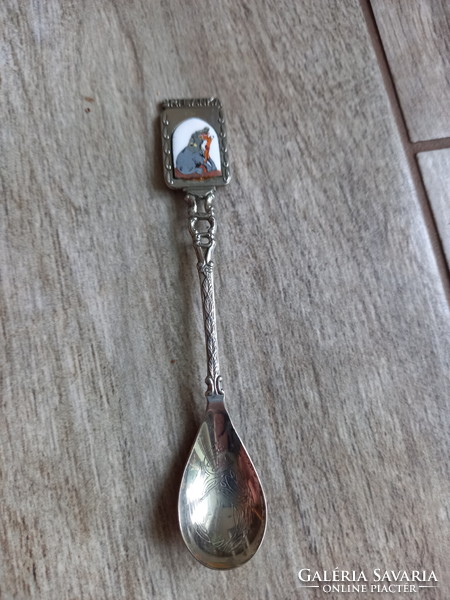 Fabulous old silver coffee spoon (12x2 cm, 15 grams)