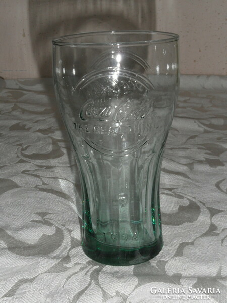 Coca cola üveg pohár ( 3 dl.-es, Zöld színű )