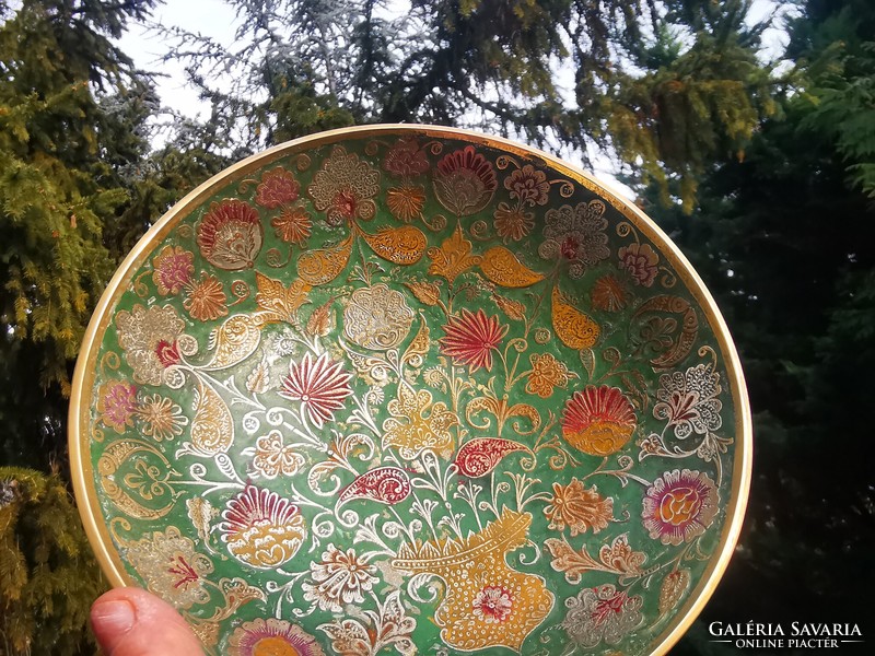 Painted copper bowl
