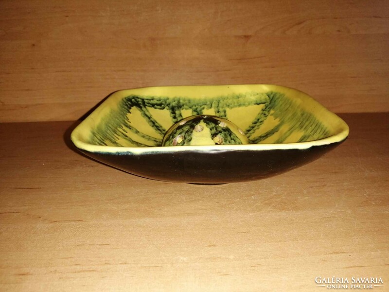 Ritka Iparművészeti kerámia ikebana váza 18*18 cm (5/d)