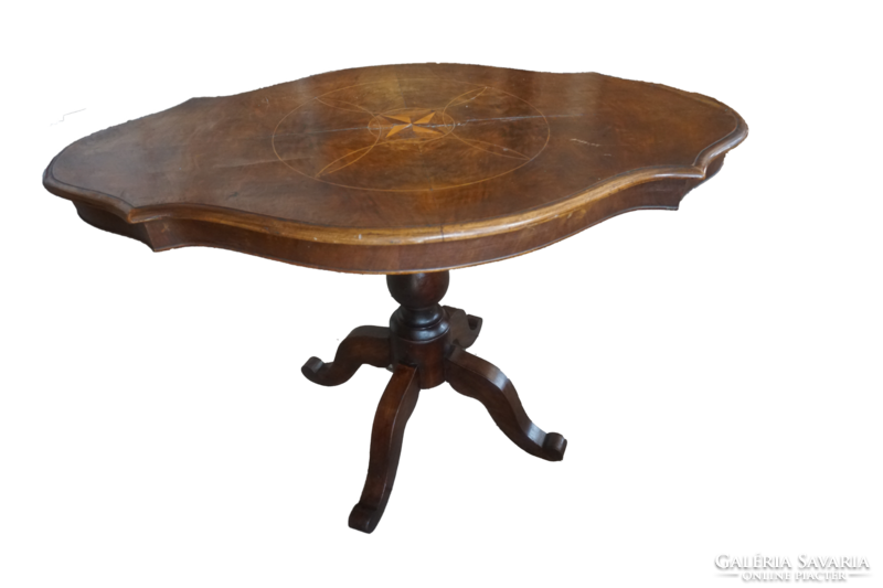 Antik ovális filés asztal