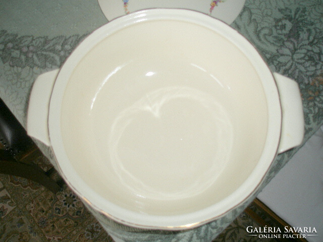 Peaceful earthenware soup bowl + 6 deep plates - art&decoration