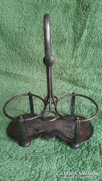 Old, antique metal (alpaca) spice rack