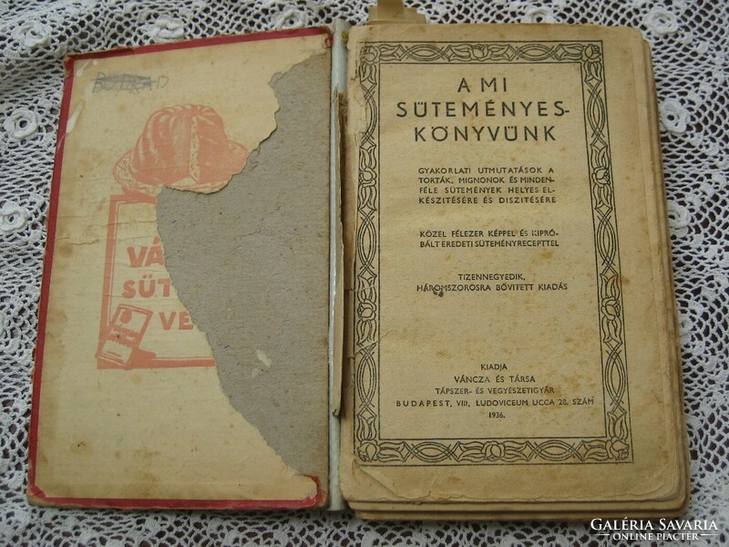 1936-Os váncza: our cake book