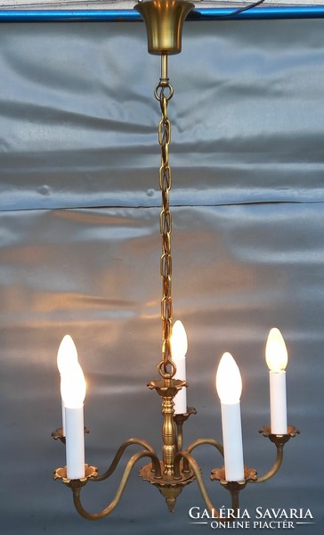 Decorative cast copper chandelier